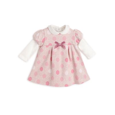 Girls Medium Natural Printed T-shirt with Short Sleeve Dress